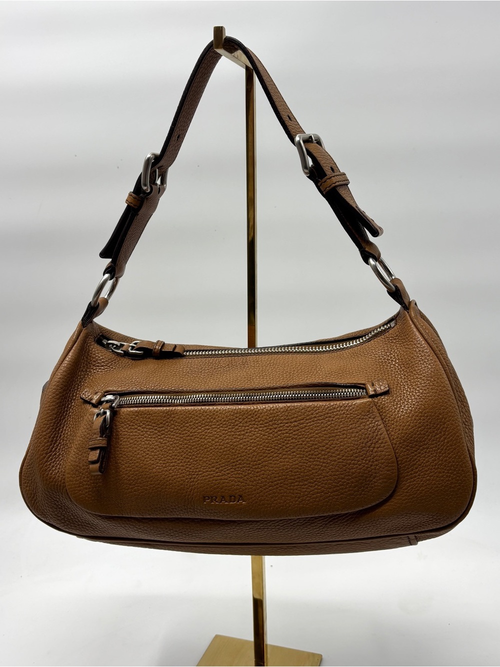 Prada Y2K Camel Brown vitello daino Bag